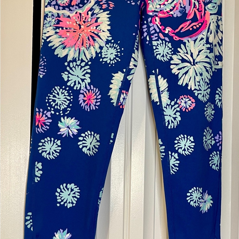 Lilly Pulitzer Blue and Pink Floral Pants